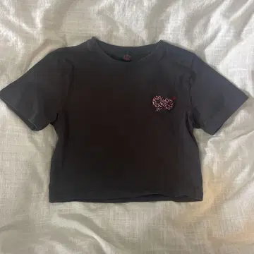 9090Girl Tee Charcoal Pink Leopard S