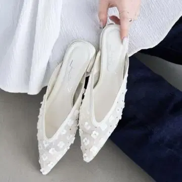 Le Talon 포인티드 플라워 뮬 24.5cm