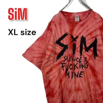 SiM 심 셔츠 XL 사이즈 타이다이 밴드 T 빅 로고 빅 사이즈