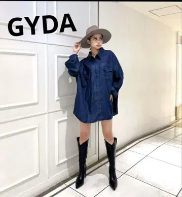 미사용 새상품 GYDA 롱 부츠(M) 웨스턴 부츠(BLACK)