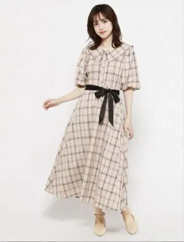 MISCH MASCH 카라 체크 원피스