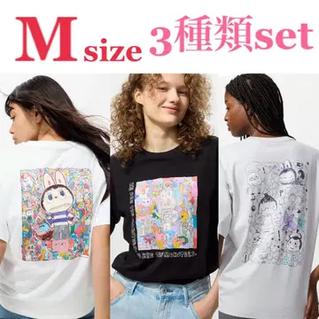UNIQLO POPMART M 3매 세트 더 몬스터즈 라부부 유니클로