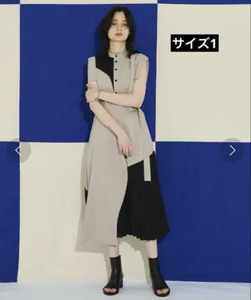 UNITED TOKYO 웨이브 패턴 셔츠 원피스