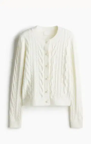 [미사용] H&M 케이블 니트 가디건 M 사이즈
