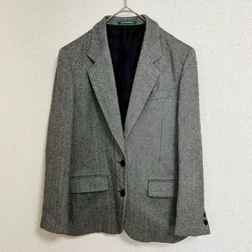 새상품급 스카치 하우스 헤링본 무늬 테일러드 자켓 그레이 울 100