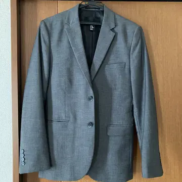 H&M 그레이 테일러드 자켓과 팬츠 세트