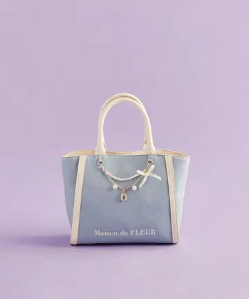 Maison de FLEUR 스카이블루 데님 2way 토트백