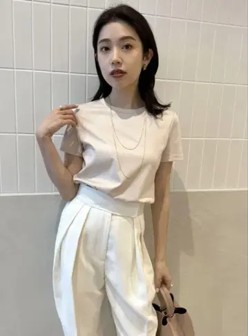 anuans 실크 터치 코튼 슬림 핏 T