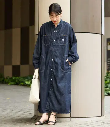 WEB 한정판 Lee 별주 FLARE MAXI ONEPIECE 네이비