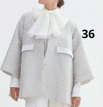 shirocon 리본 자카드 텐트 코트 36 yori