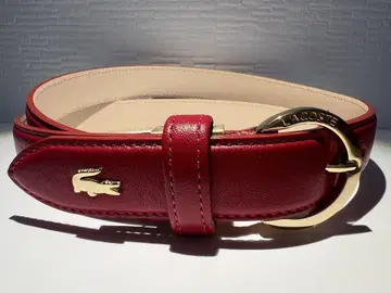 LACOSTE 가죽 벨트 레드