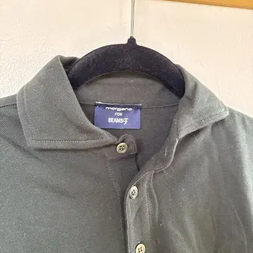 Morgano for beamsF 카노코 피케 셔츠 다크 그린 S