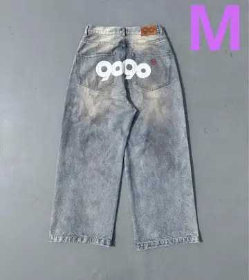 9090 OG Logo Painted Denim Pants