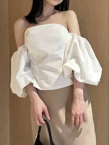 Stylevoice for xxx 벌룬 슬리브 튜브탑
