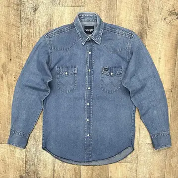 WRANGLER 'MS70119' 데님 웨스턴 셔츠 라이트 인디고