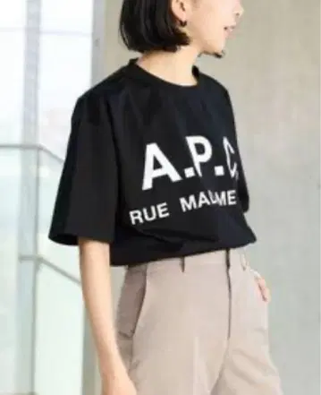 IENA 별주 A.P.C. BIG LOGO 티셔츠 (컬러: 화이트)