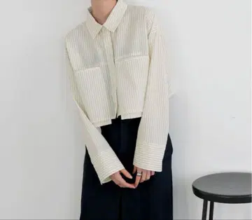 LIAN 스트라이프 숏 셔츠 완판템