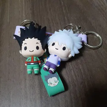 HUNTER x HUNTER 피규어 키링 2개 세트 곤&키루아
