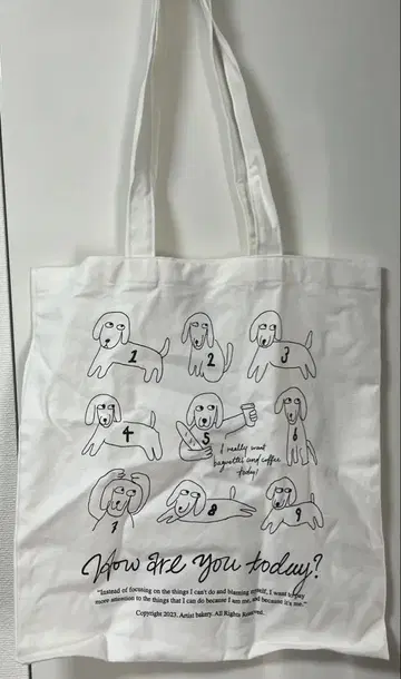 아티스트 베이커리 강아지 토트백 한국