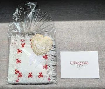 치티카자와 레이스 Chitikazowa 종이학 타월 손수건 화이트 레어