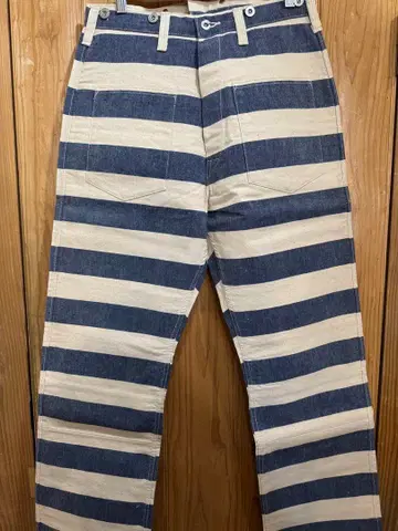 웨어하우스 스트라이프 프리즈너 워크 팬츠