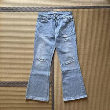 23SS ERL 이알엘 데미지 플레어 데님 라이트 블루 M