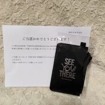 기무라 타쿠야 SEE YOU THERE 오리지널 가죽 패스 케이스