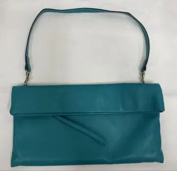 GIANNI CHIARINI 터콰이즈색 핸드백 플랫 중고품