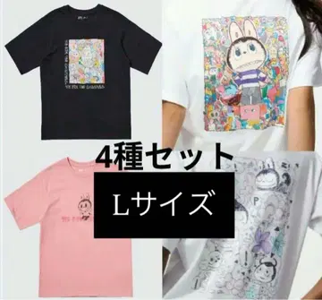 UNIQLO POPMART UT 러브부 유니클로 L 4매 세트