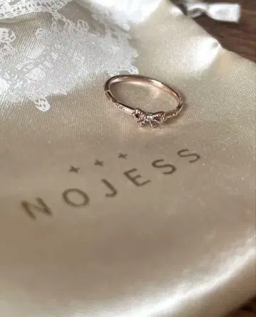 노제스 NOJESS 리본 반지 다이아 K10 9호