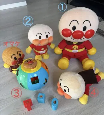 호빵맨 봉제 인형과 완구 4세트 증정