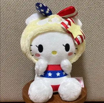 산리오 헬로키티 USA 성조기 코스튬 봉제 인형 레어
