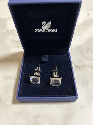 Swarovski 스와로브스키 커프 링크스 커프스 단추 실버