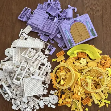 LEGO 부품 대량 세트 화이트 옐로우 컬러 보라색 3색 세트 판매