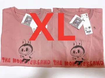 UNIQLO 더 몬스터즈 라부부 T셔츠 핑크 XL
