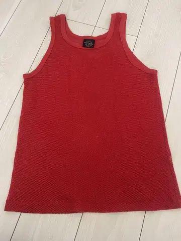 메쉬 탱크탑 빨간색 usa제