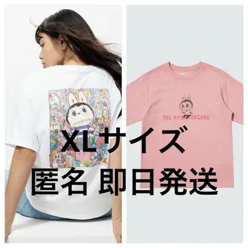 UNIQLO POPMART UT 라부부 XL 사이즈 유니클로 핑크 화이트