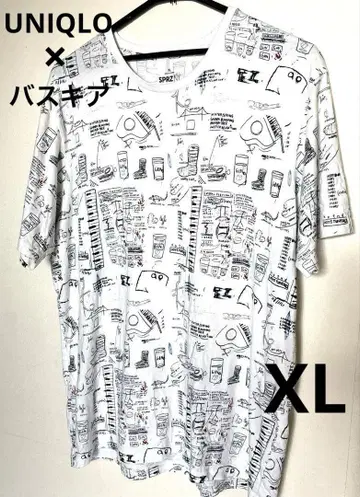 T463 UNIQLO 유니클로 바스키아 콜라보 반팔 티셔츠 남성용 XL