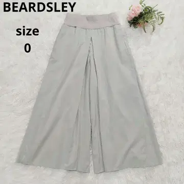 컨디션 최상 BEARDSLEY 워셔블 허리 리브 프론트 턱 와이드 팬츠