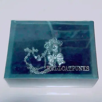 HELLCATPUNKS 헬캣펑크 목걸이 해골 해골 리본
