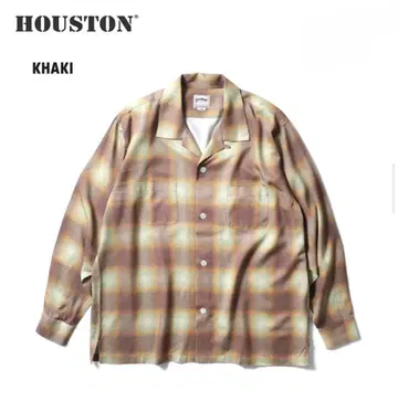 HOUSTON 옴브레 체크 긴팔 셔츠