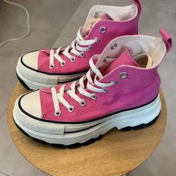 Converse 핑크 통굽 하이컷 스니커즈 23cm