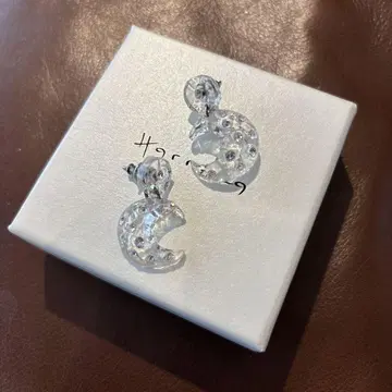 아라카 harraca 클리어 달 모양 귀걸이