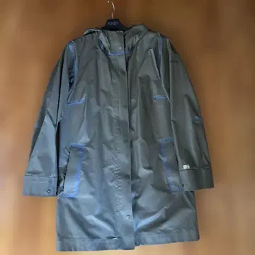 올리브색 후드 부착 우비 M 여성용 컬럼비아