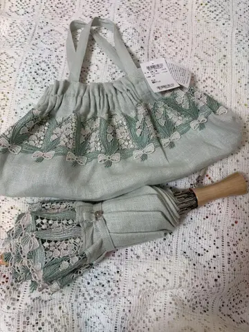 치카자와 레이스 스즈란 자수 접이식 양산 완판템