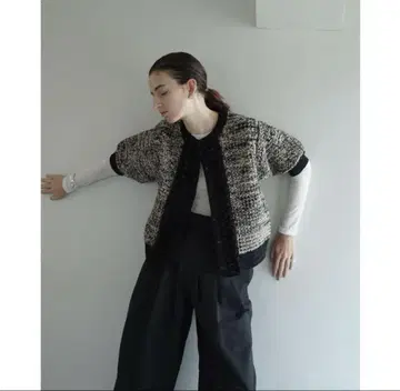 CLANE 클라네 HALF SLEEVE KNIT CARDIGAN