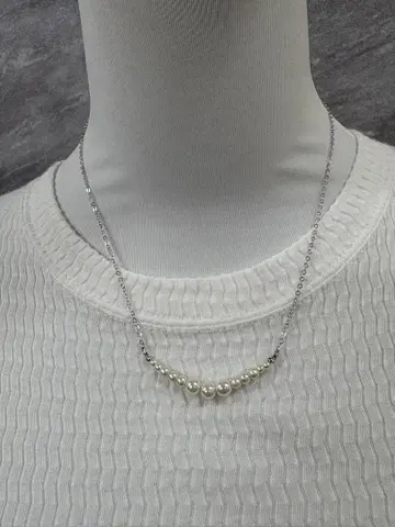 화이트 모조 진주 실버 925 목걸이