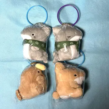 외출 코자메와 해수욕장 친구들 보이스 마스코트 봉제인형 4종 세트