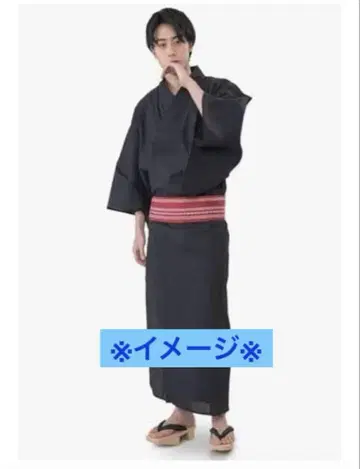 미사용 새상품 Yukata 유카타 오비 2세트 네이비 베이지 LL