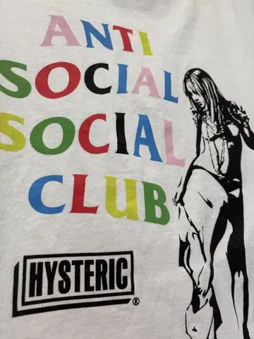 HYSTERIC GLAMOUR x ANTI SOCIAL CLUB 티셔츠